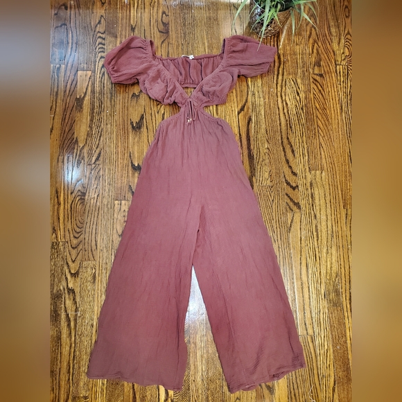 Anthropologie By Astr The Label Gauze Cut Out Jumpsuit - Picture 4 of 11